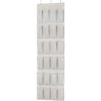 Amazon Basics 24 Medium Mesh Pocket Over-The-Door Hanging Shoe Organizer, Space Saving Shoe Storage, Light Grey | Over-The-Door