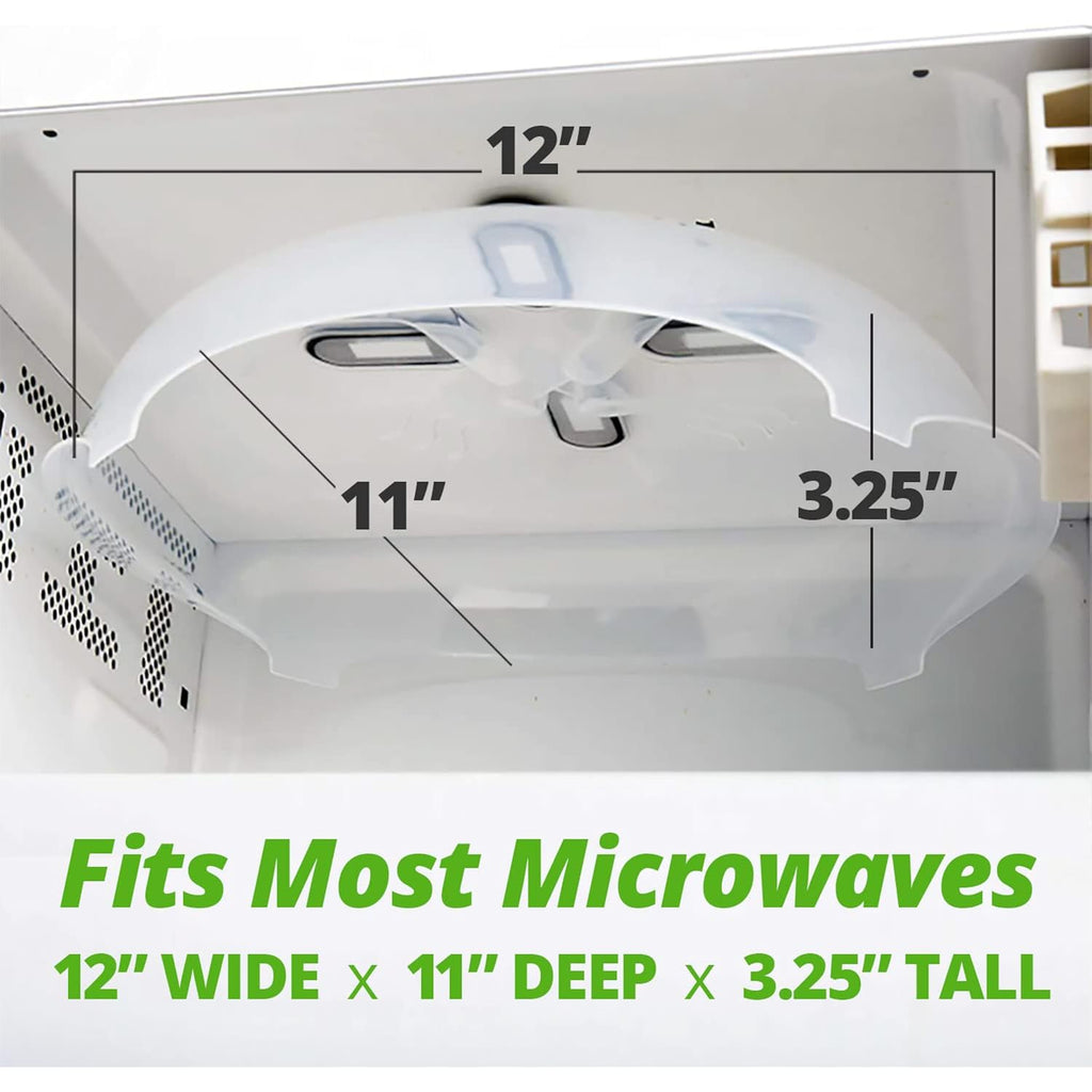 Hover Cover Magnetic Microwave Splatter Cover, Clear Microwave Cover For Food - Vented & Magnetic, 12-Inch, Food Grade Plate Cover, Bpa Free - Black