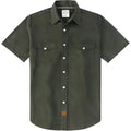 Dubinik® Pearl Snap Western Shirt For Men Short Sleeve Durable Cotton Cowboy Work Shirt