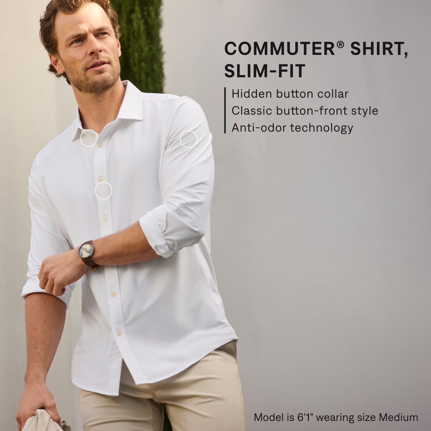 Rhone Men'S Commuter Shirt Slim Fit
