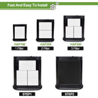 6 Pack Hpa300 Hepa Filter Replacement For Honeywell Air Purifiers Hpa300 Series, Hpa300, Hpa304, Hpa8350, Hpa300Vp, Hpa3300B, Hpa5300, Replace Hrf-R3, Pack Of 6 Hepa R And 8 Pre Filters A Hrf-Ap1