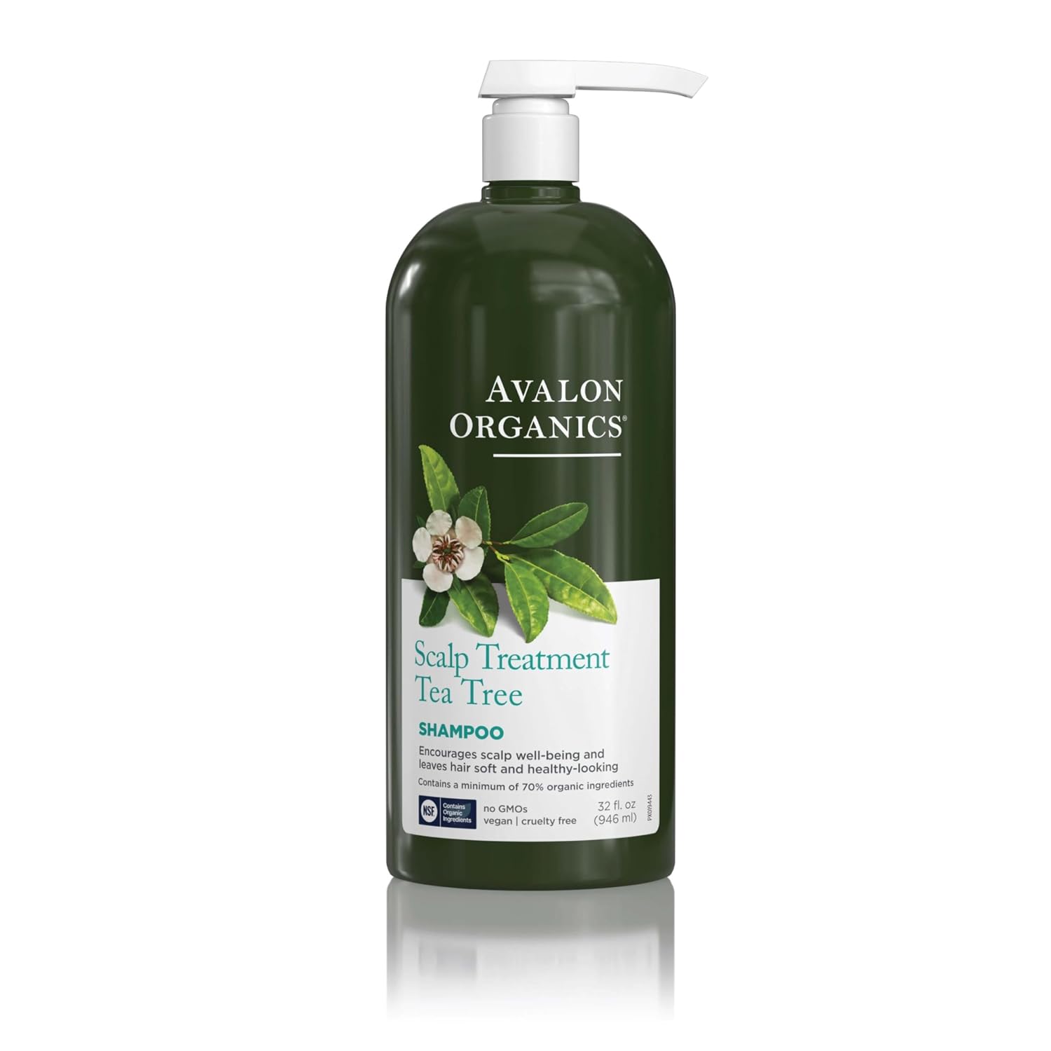 Avalon Organics Scalp Treatment Tea Tree Shampoo, Encourages Scalp Well-Being And Leaves Hair Soft, 32 Fluid Ounces