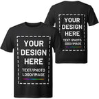 Custom T Shirts For Men Women, Personalized Shirts With Photo Logo Text, Customized T-Shirt Front & Back Print
