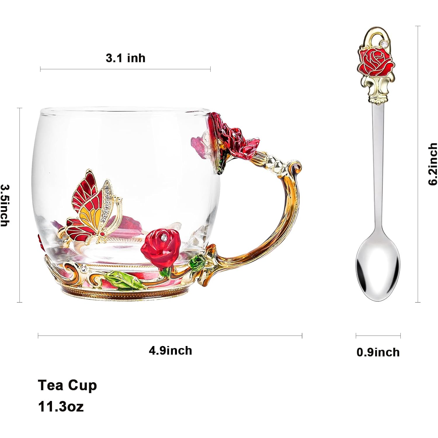 OEAGO Gifts for Mom Women Mothers Day Valentines Day Gifts Glass Coffee Enamels Mug Best Birthday Valentine's for Her Girlfriend Wife from Daughter Son Tea Cup Christmas Stocking Stuffers