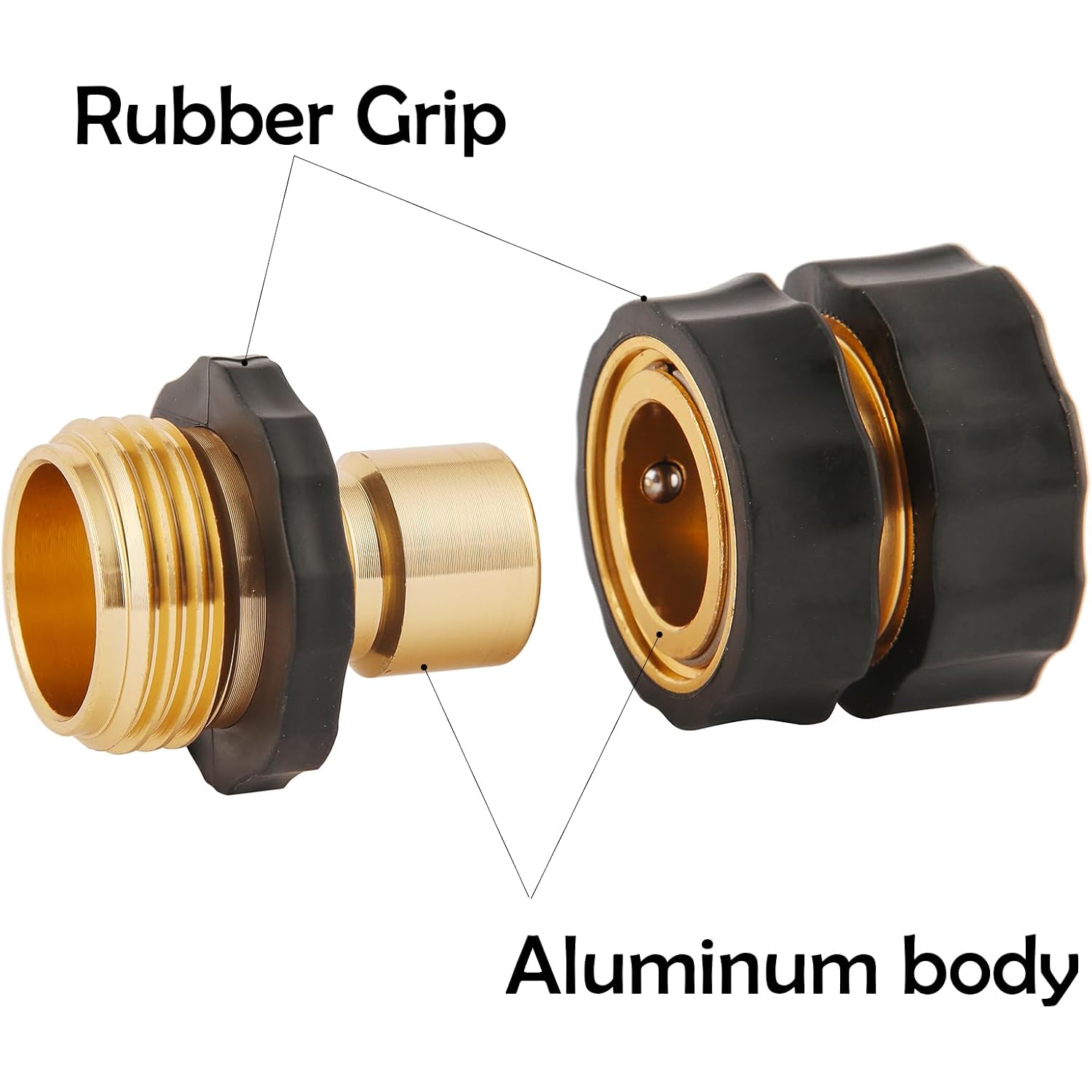Bilal 6 Set Quick Connect Hose Fittings For Garden Hose Quick Connector | 3/4 Inch Ght Male And Female Attachment Quick Release Water Hose Adapter With Gasket