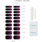 JMEOWIO Gel Nail Stickers Gradient Semi Cured Gel Nail Strips Wraps UV/LED Nails Art Design Decoration Accessories