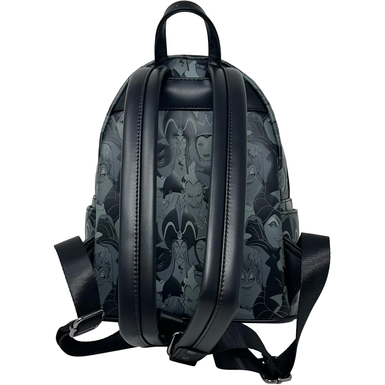 Loungefly Disney Villains Debossed All Over Print Womens Double Strap Shoulder Bag Purse