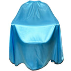 Salon Styling Capes For Clients, Hair Dye Cutting Capes With Elastic Hooks, Waterproof Light Weight Satin Sheen Styling Cape Barber Gown For Stylist, 63”*56”(Blue)
