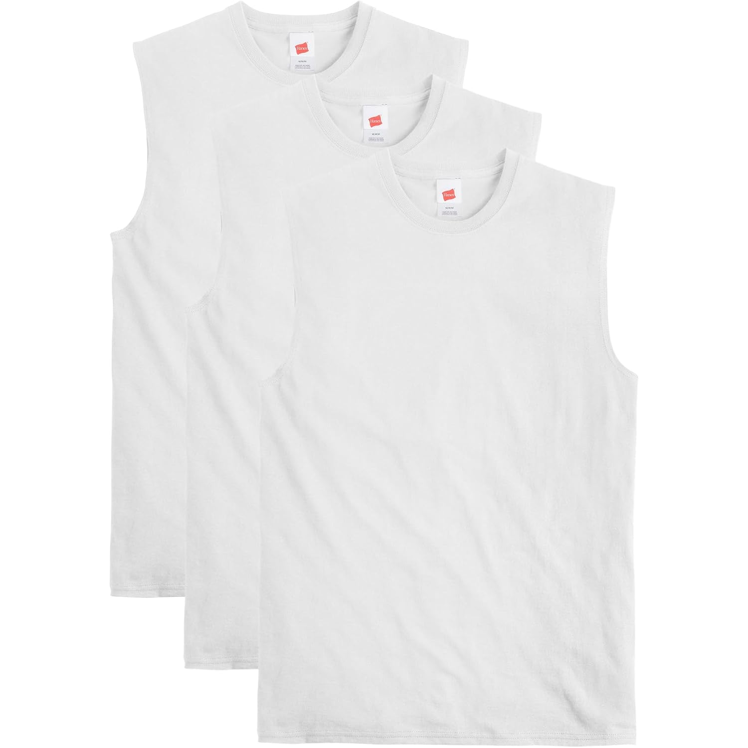 Hanes Men'S Essentials Midweight Muscle T-Shirt Pack, Cotton Muscle Tank Shirts, 3-Pack