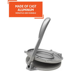 IMUSA USA Tortilla Press, 8 Inch, Silver