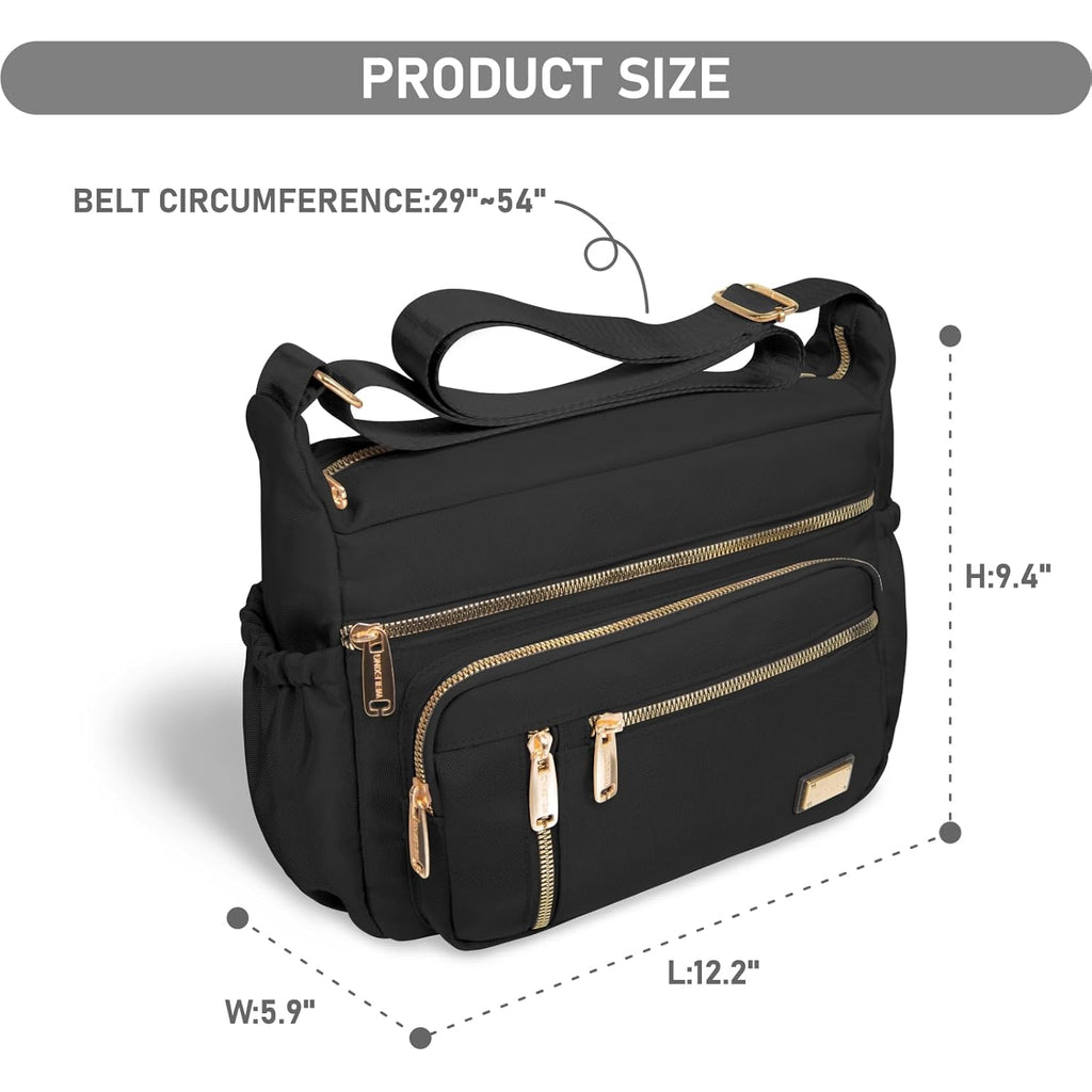 NPBAG Crossbody Bag for Women, Shoulder Purse Handbag Messenger Bag, Trendy Pocketbooks, Waterproof and Multi-Pockets