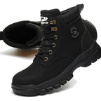 Steel Toe Boots For Women Wateproof Safety Shoes Men Lightweight Composite Toe Boots Leather Construction Steel Work Shoes