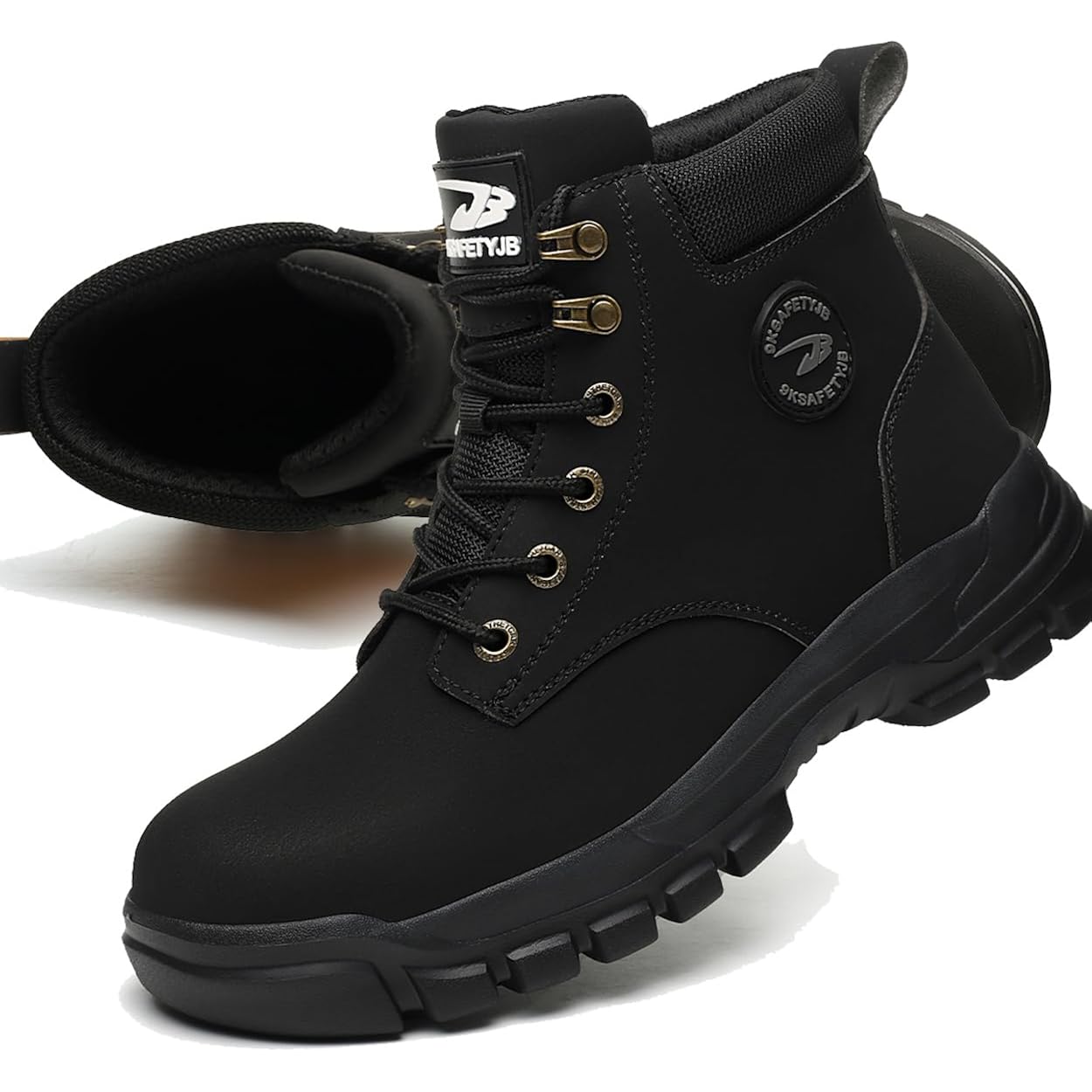 Steel Toe Boots For Women Wateproof Safety Shoes Men Lightweight Composite Toe Boots Leather Construction Steel Work Shoes