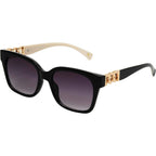 Nine West Women's Katia Sunglasses Square, Black, 55mm Black