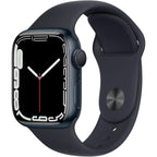 Apple Watch Series 7 (Gps, 45Mm) Midnight Aluminum Case With Midnight Sport Band (Renewed)