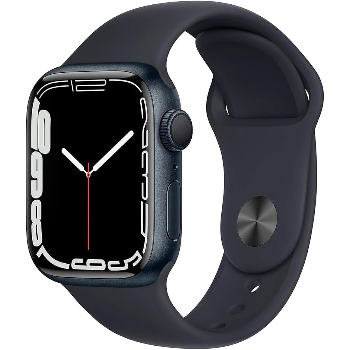 Apple Watch Series 7 (Gps, 45Mm) Midnight Aluminum Case With Midnight Sport Band (Renewed)