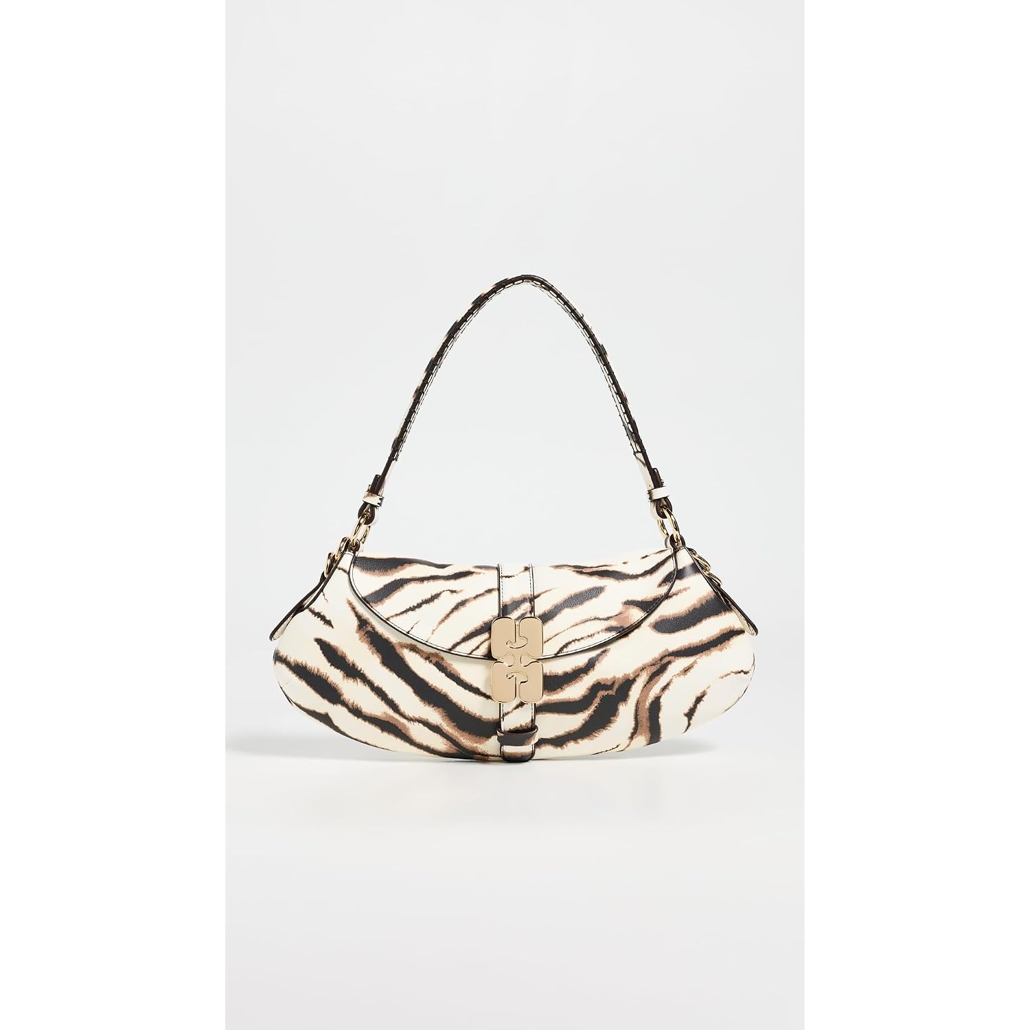 Ganni Women'S Kat Zebra Shoulder Bag