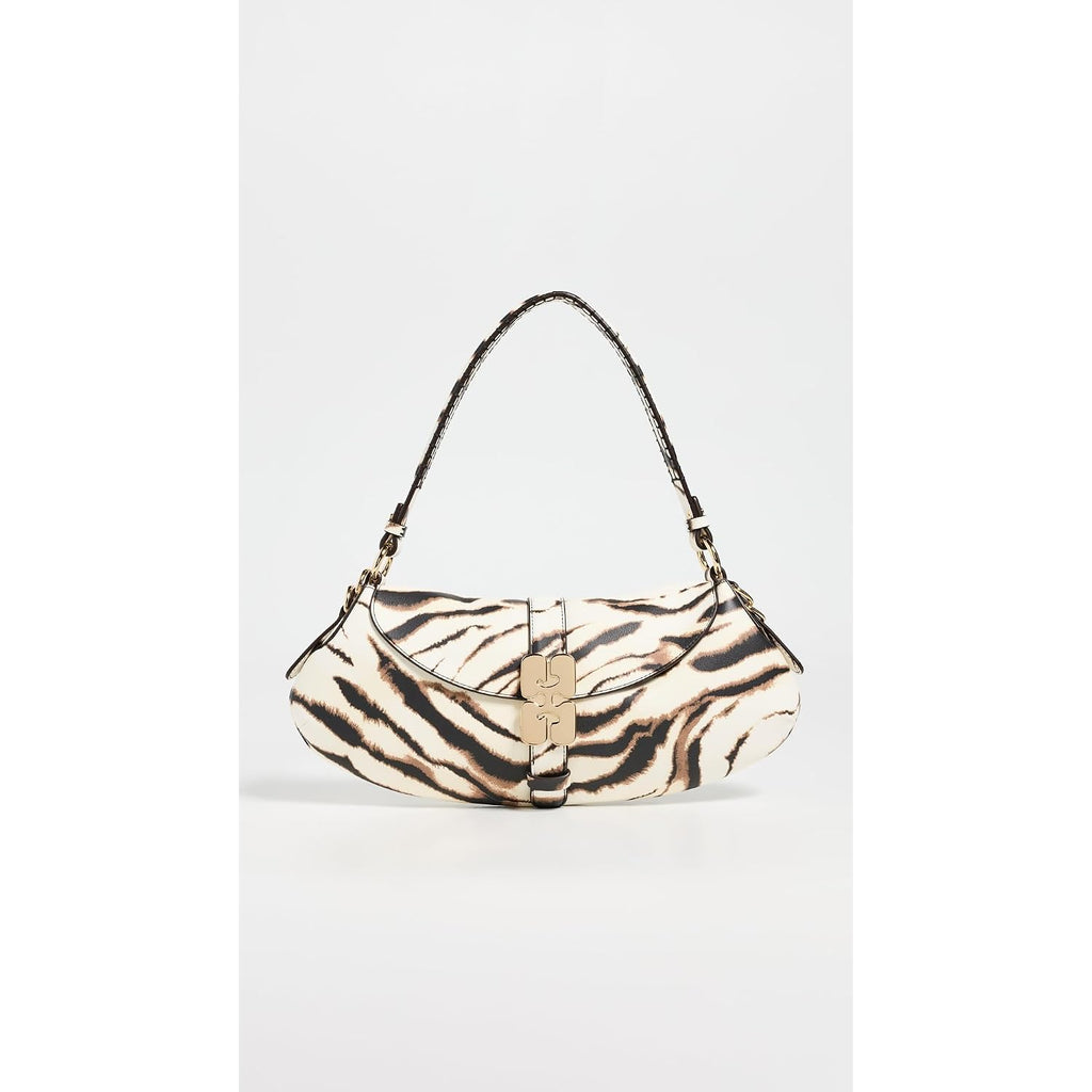 Ganni Women'S Kat Zebra Shoulder Bag