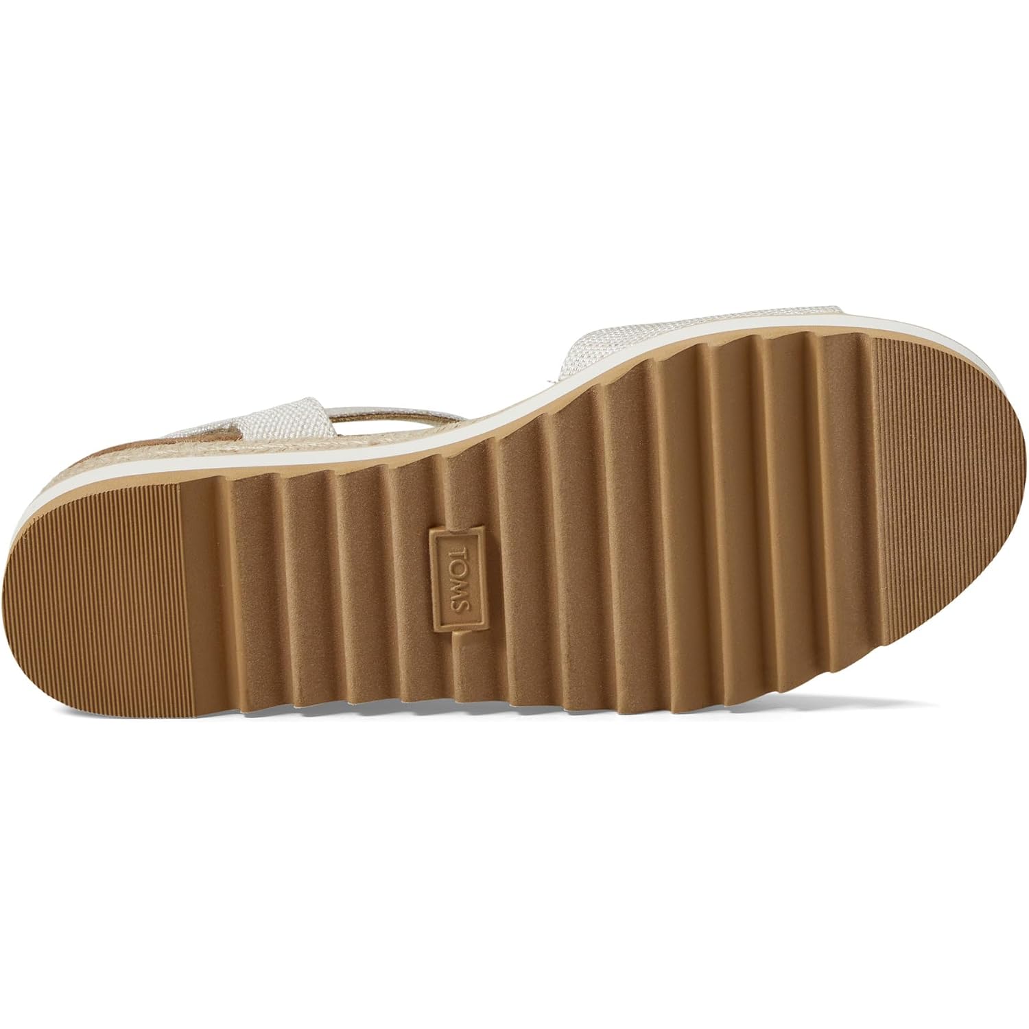 Toms Women'S Diana Wedge Heel Sandal, Leather Upper, Rope-Wrapped Midsole, Adjustable Strap, Buckle, Ortholite Insole