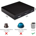 Amazon Basics K-Cup Compatible Coffee Pod Storage Drawer, 3 Easy-Open Drawers, 36 Pod Capacity, Black