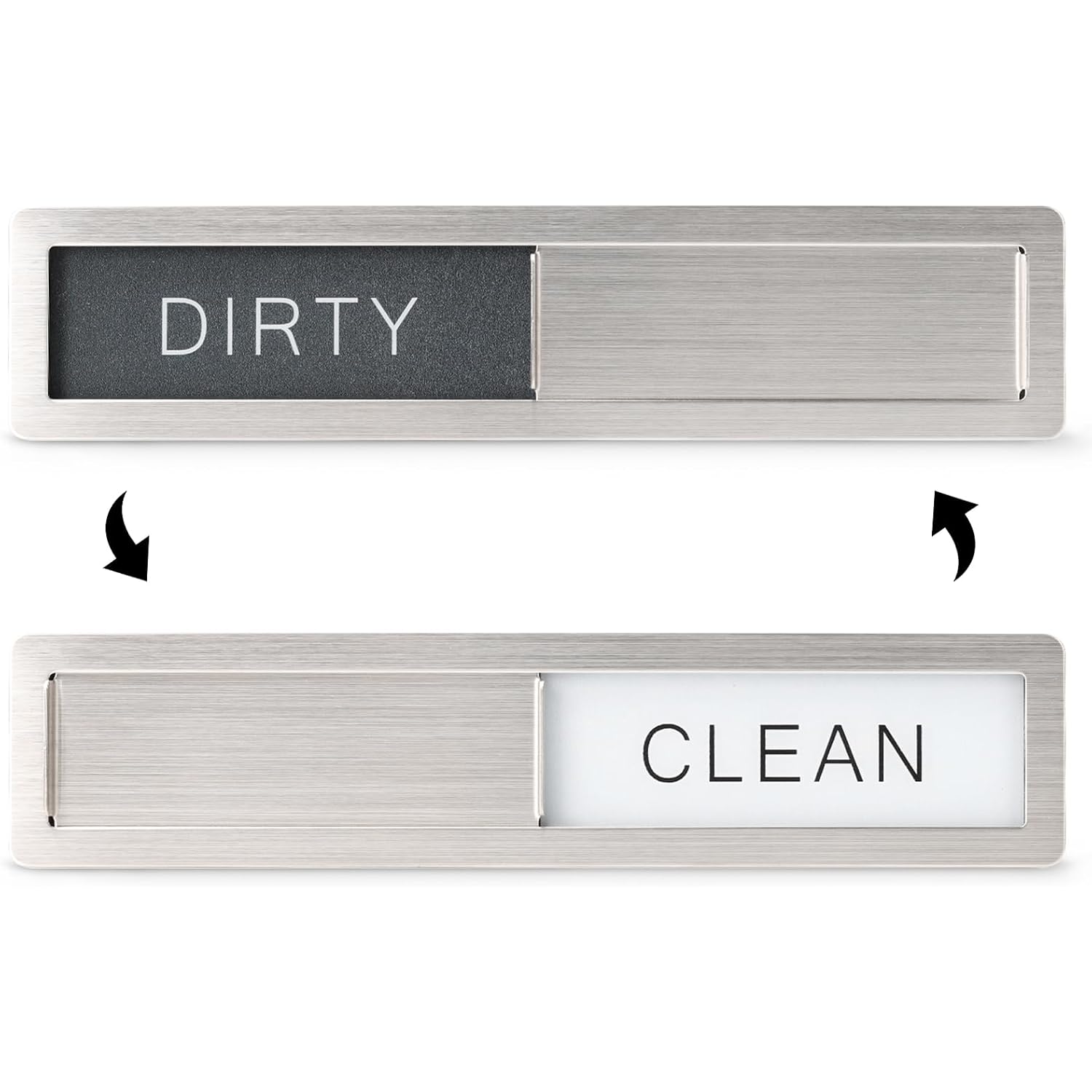 Kitchentour Dishwasher Magnet Clean Dirty Sign, Premium Stainless Steel Clean Dirty Magnet For Dishwasher Funny, Strong Magnet Non-Scratch Dishwasher Sign Kitchen Decor And Accessories
