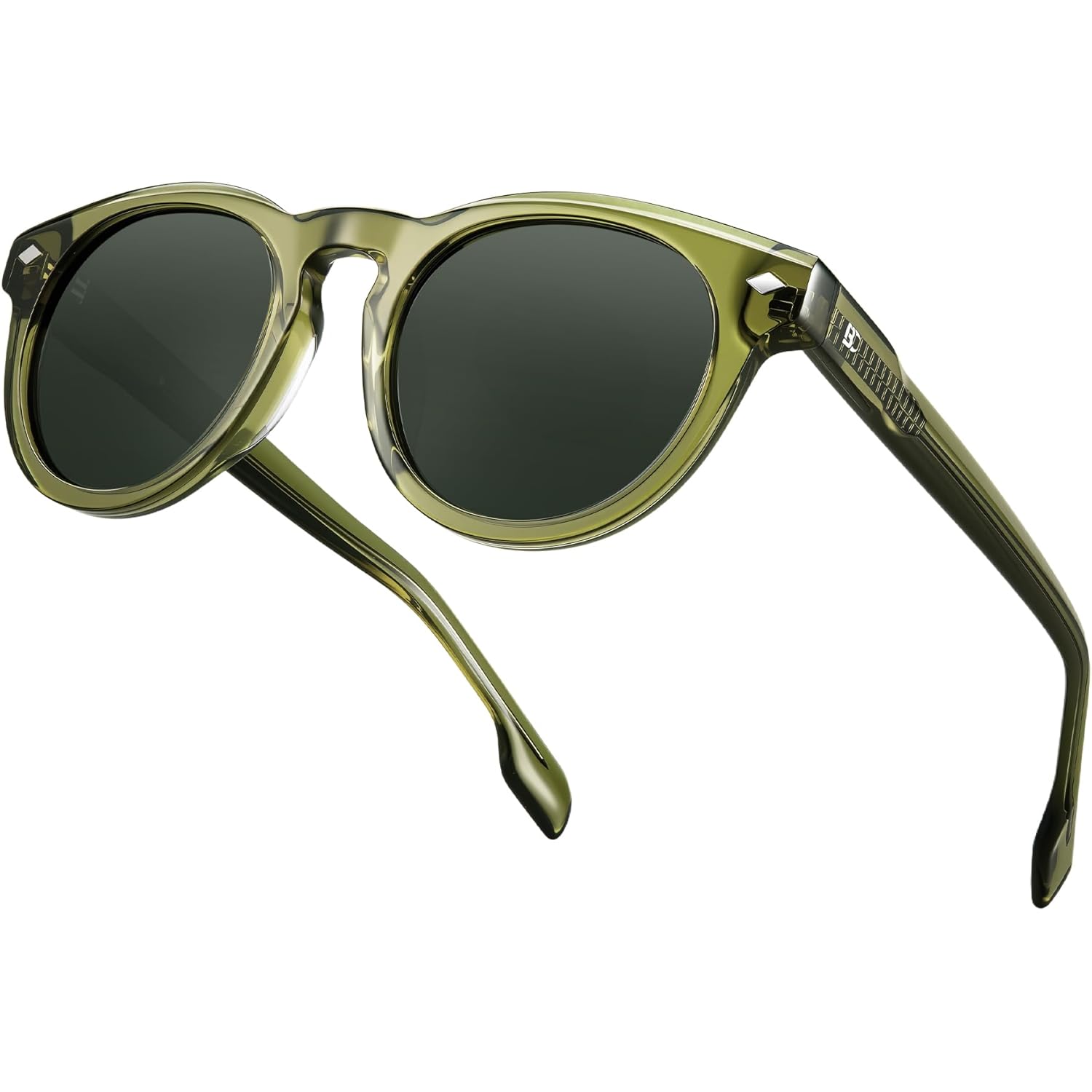 BIRCEN Womens Round Polarized Sunglasses: Retro Acetate Sun Glasses UV400 Protection Shades for Driving Beach Daily Wear