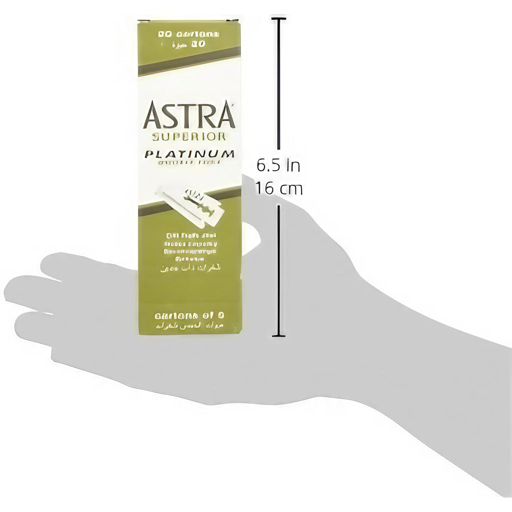 Astra Platinum Double Edge Safety Razor Blades,100 Blades (20 x 5)