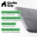 Gorilla Grip® Memory Foam Bath Rugs, Soft Absorbent Velvet Bathroom Mats, Durable Dots On Underside, Machine Washable Bathmat, Carpet Rug Room Decor For Shower Floor, 24X17 Mat, Graphite Gray