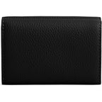 COACH Polished Pebble Leather Essential Mini Trifold Wallet Black One Size