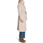 Cole Haan Women'S Outerwear Asymmetric Belted Trench Coat With Stand Collar