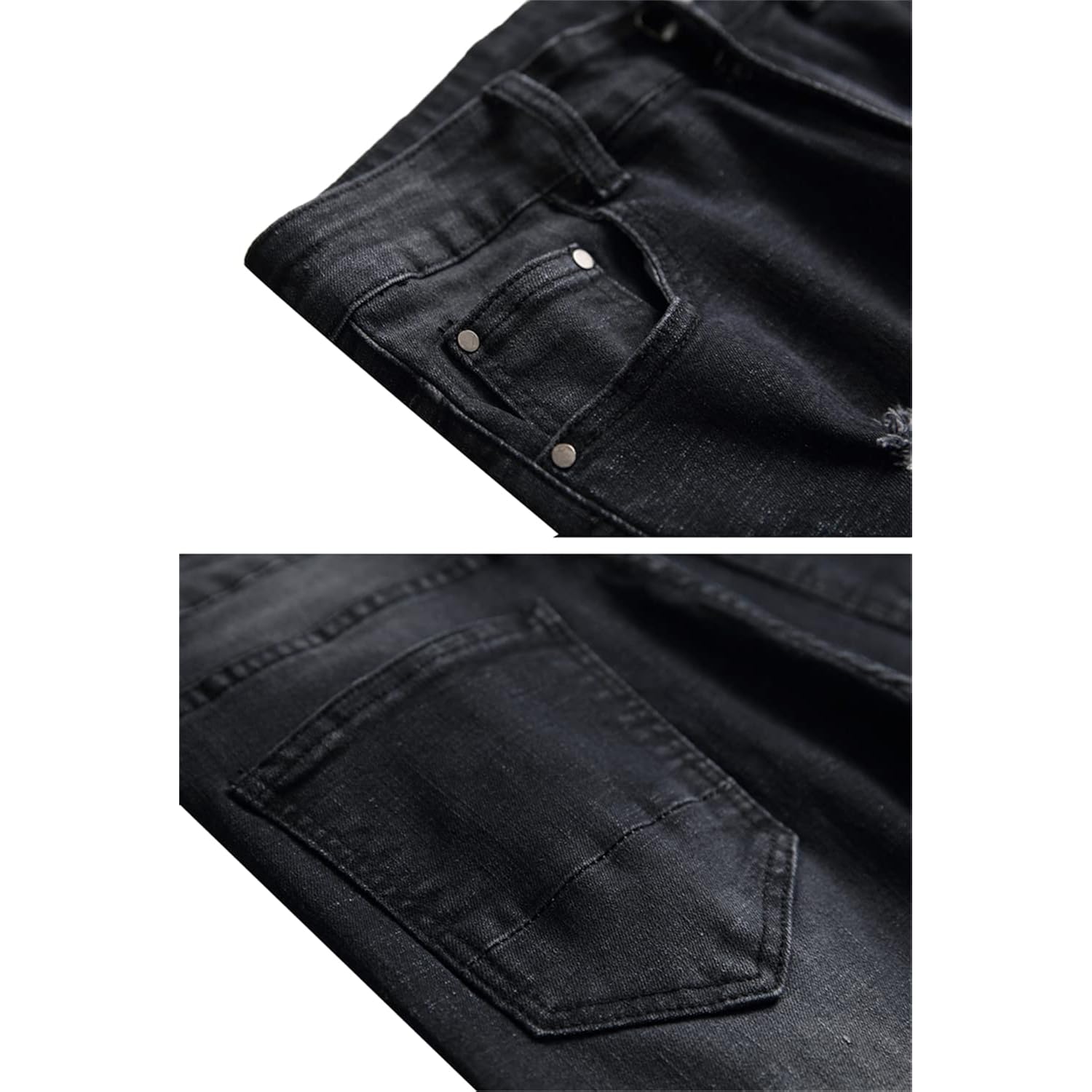 Men'S Ripped Denim Shorts & Jeans Summer Casual Classic Straight Distressed Ripped Short Jeans