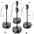 Fly Fans For Tables, Fly Repellent Fan Outdoor Indoor Keep Flies Away, Fly Repellent Fans For Tables With Holographic Blades For Picnic, Party, Restaurant, Kitchen, And Bbq, 4 Pack Black