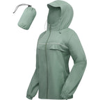 Swisswell Rain Jacket Women Lightweight Packable Waterproof Raincoat With Hood Windproof Windbreaker For Hiking Running