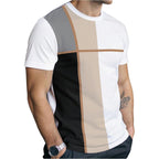 Soly Hux Men'S Casual T Shirts Short Sleeve Crew Neck Color Block Graphic Tees Shirt Summer Tops