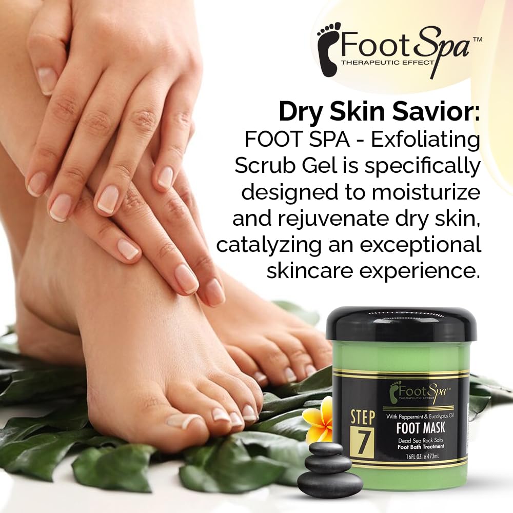 Foot Repair Mask - Dual-Action Cosmeceutical Treatment that Regenerates Skin from Within to Heal Painful Fissures and Provide Spa-Quality Cooling Relief - 16 oz