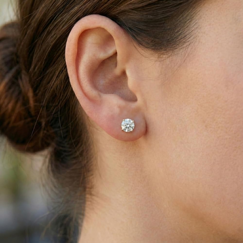 Pompeii 2 1/4 Ct T.W. Diamond Screw Back Studs Lab Grown 14k Yellow Gold (GH,SI)