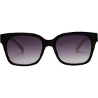 Nine West Women's Katia Sunglasses Square, Black, 55mm Black