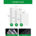 Vacuum Sealer Bags, 11"X16" Gallon, 8"X12" Quart, 6"X10" Pint, 150Pcs | Commercial Grade, Bpa Free, Sous Vide Compatible, Puncture Prevention, Kitchen Essentials