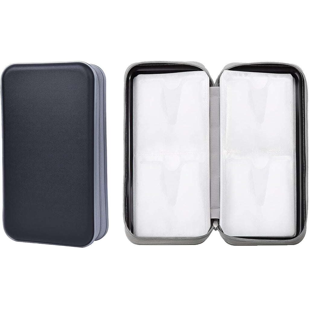 Uentip Cd Case,96 Capacity Hard Plastic Dvd Case Holder For Car Home Travel | Cd Dvd Storage,Zipper Closure,Scratch-Resistant Sleeves,Stay Away Dust And Damp,Storage Music Video Gaming Discs Blu-Ray