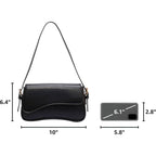 Shoulder Bag For Women Y2K Crossbody Purse Pu Leather Underarm Handbag 2 Adjustable Strap For Daily Commute Travel