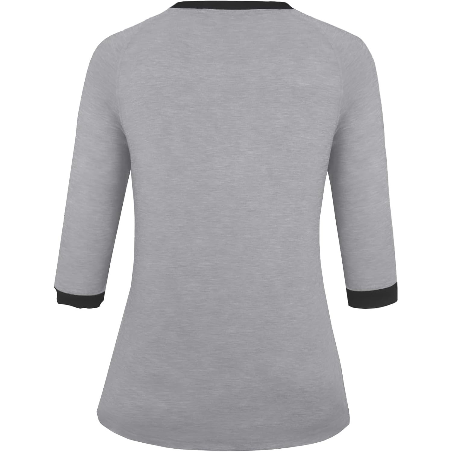 Womens Tops Casual 3/4 Sleeve Shirts Round Neck Tunic Blouses Summer Tees