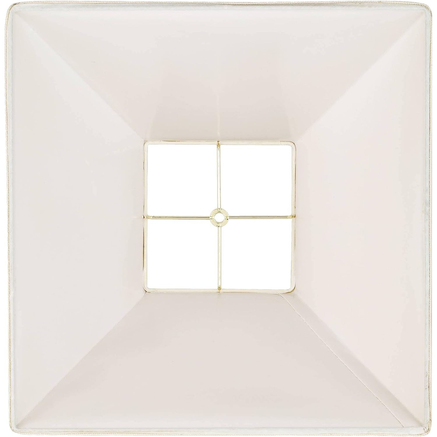 Set Of 2 Tapered Square Lamp Shade (Pre-Assembled) S Beige Large 7" Top X 17" Bottom X 13" Slant X 12 High Spider With Replacement Harp And Finial Fitting