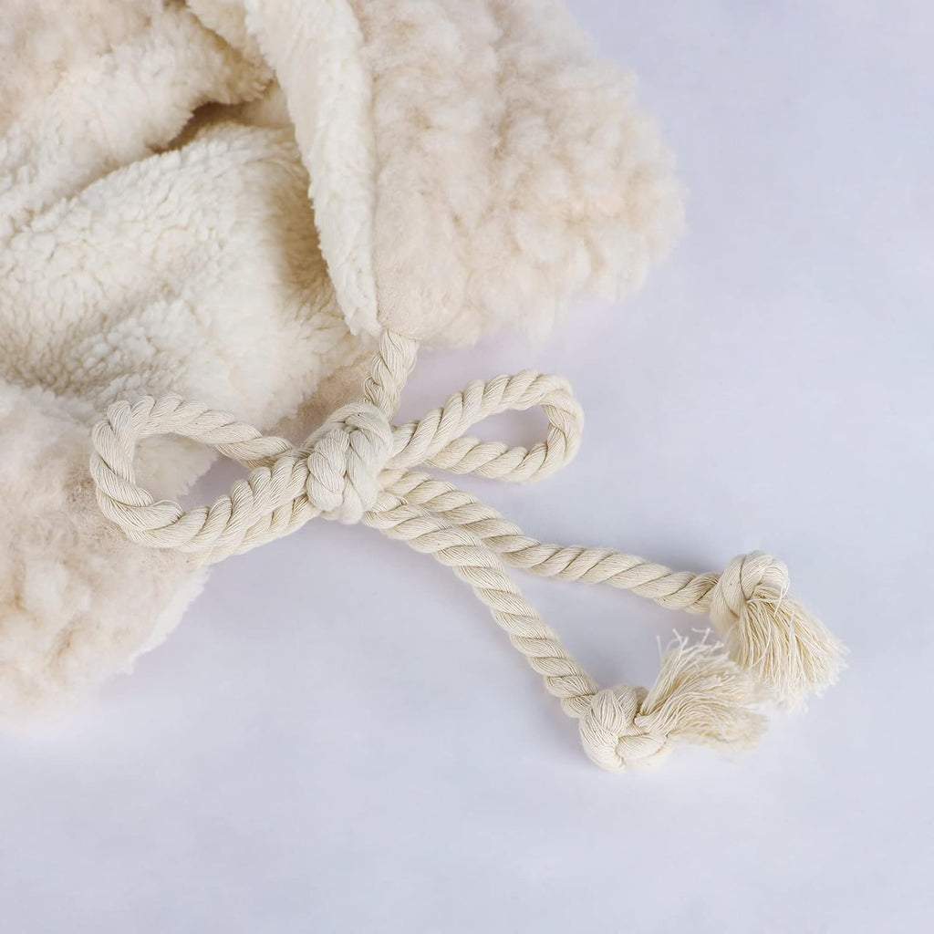 Fuzzy Bear Beanie Hat Faux Fur Trapper Cap Windproof Thermal Ushanka Plush Trooper Hat Winter Warm Sherpa Peruvian Cap Women