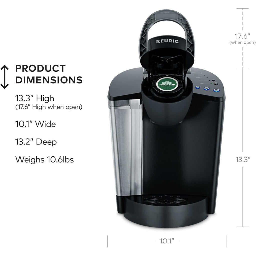 Keurig K-Classic Single Serve K-Cup Pod Coffee Maker, with 3 Brew Sizes, 48oz Removable Reservoir, Black