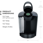 Keurig K-Classic Single Serve K-Cup Pod Coffee Maker, with 3 Brew Sizes, 48oz Removable Reservoir, Black