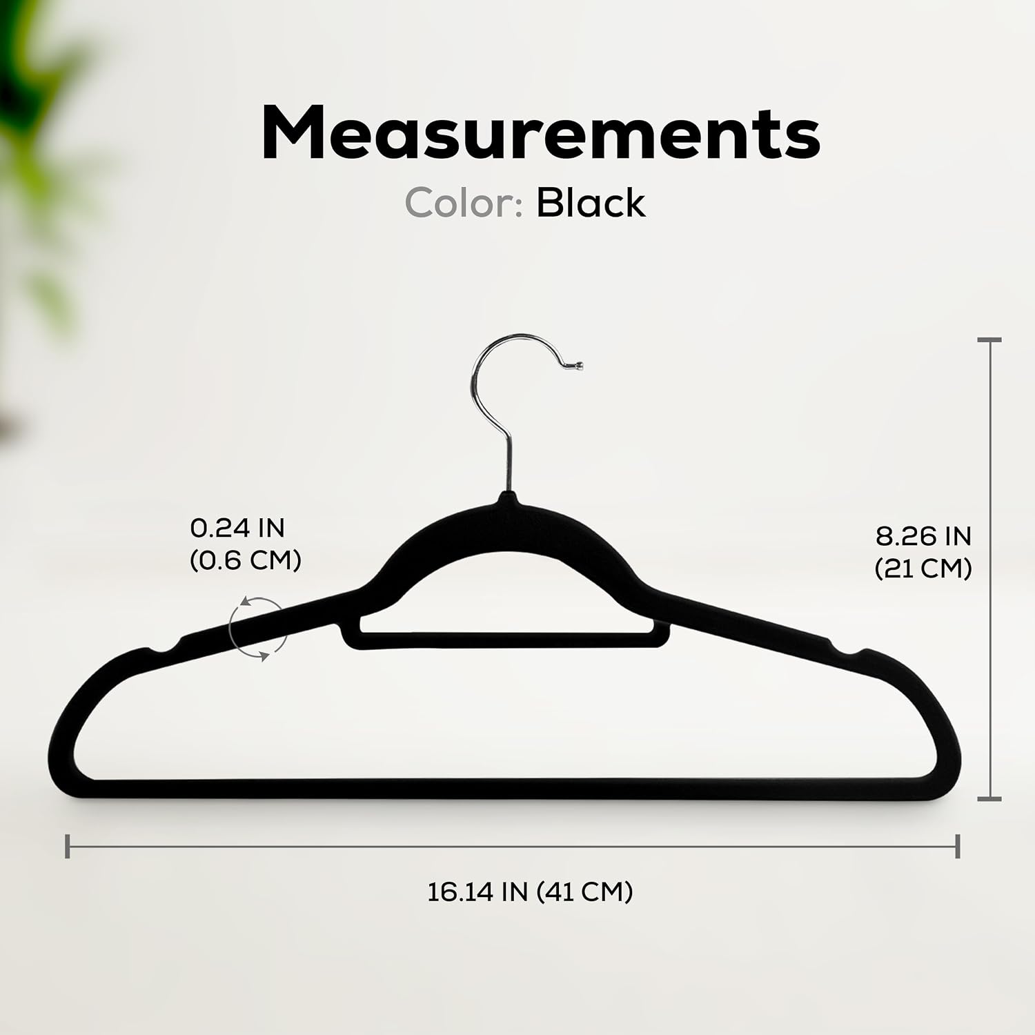 Utopia Home Velvet Hangers 100 Pack – Premium Hangers With Tie Bar - Black | Non-Slip Slim Clothes & Coat Hangers With Tie Bar, Space-Saving Heavy Duty Design, 360° Swivel Hook