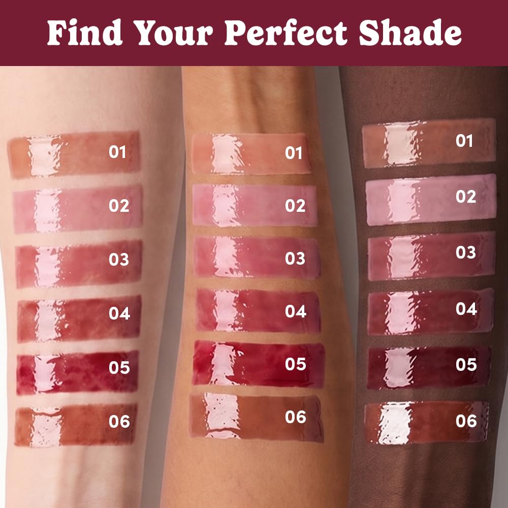 Colorgram Fruity Glass Tint Deep Glaze 03 Fig Compote I Korean Makeup Ultimate Sugar-Coated Glow And Non-Stickty Lightweight Finish I High-Shine Glossy I Korean Lip I Summer Make Up