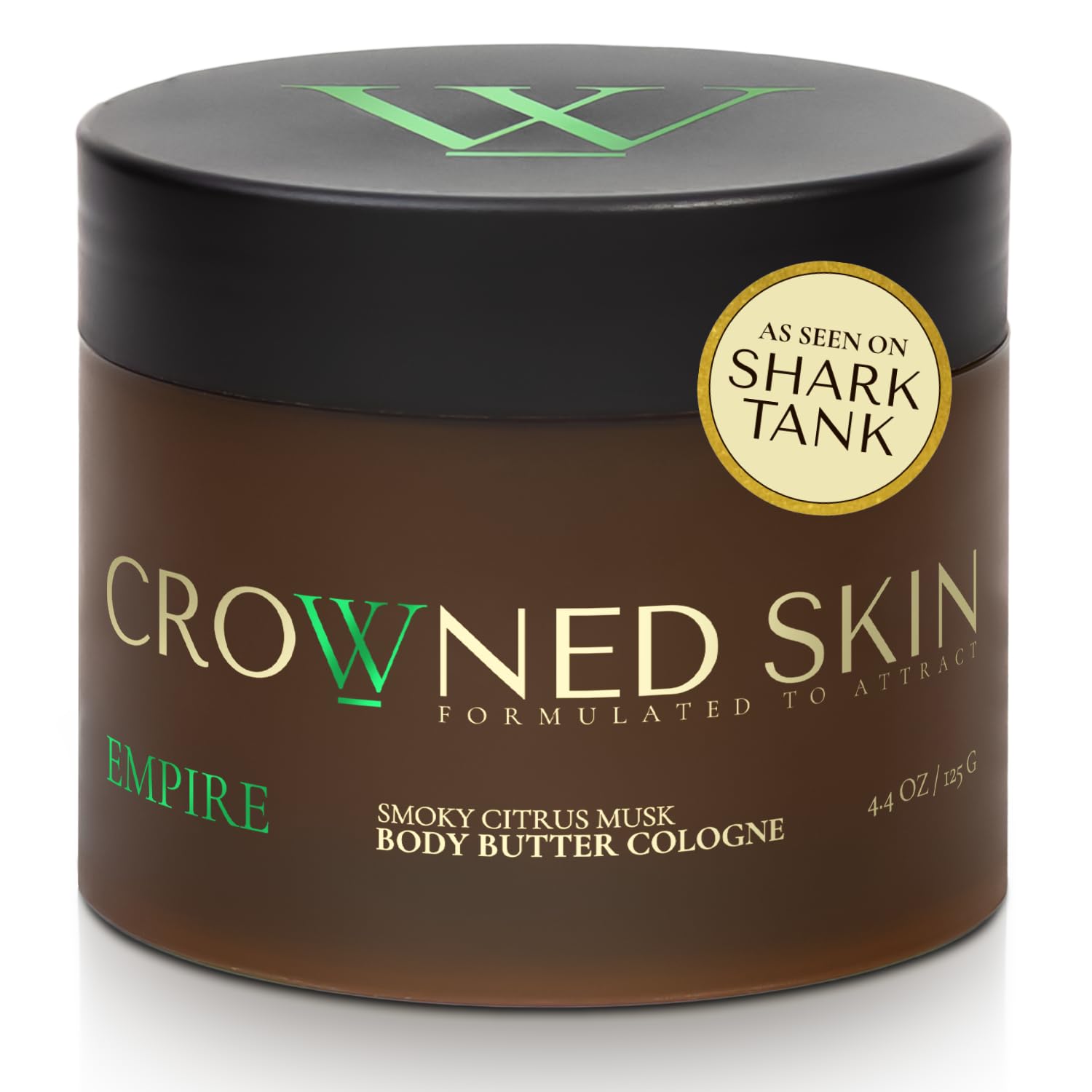 Crowned Skin Empire Body Butter Cologne For Men | Smoky Citrus Musk | As Seen On Shark Tank | Scented With Lemon & Lavender | Infused With Natural Shea & Mango Butters | All-Day Fragrance | 4.4Oz
