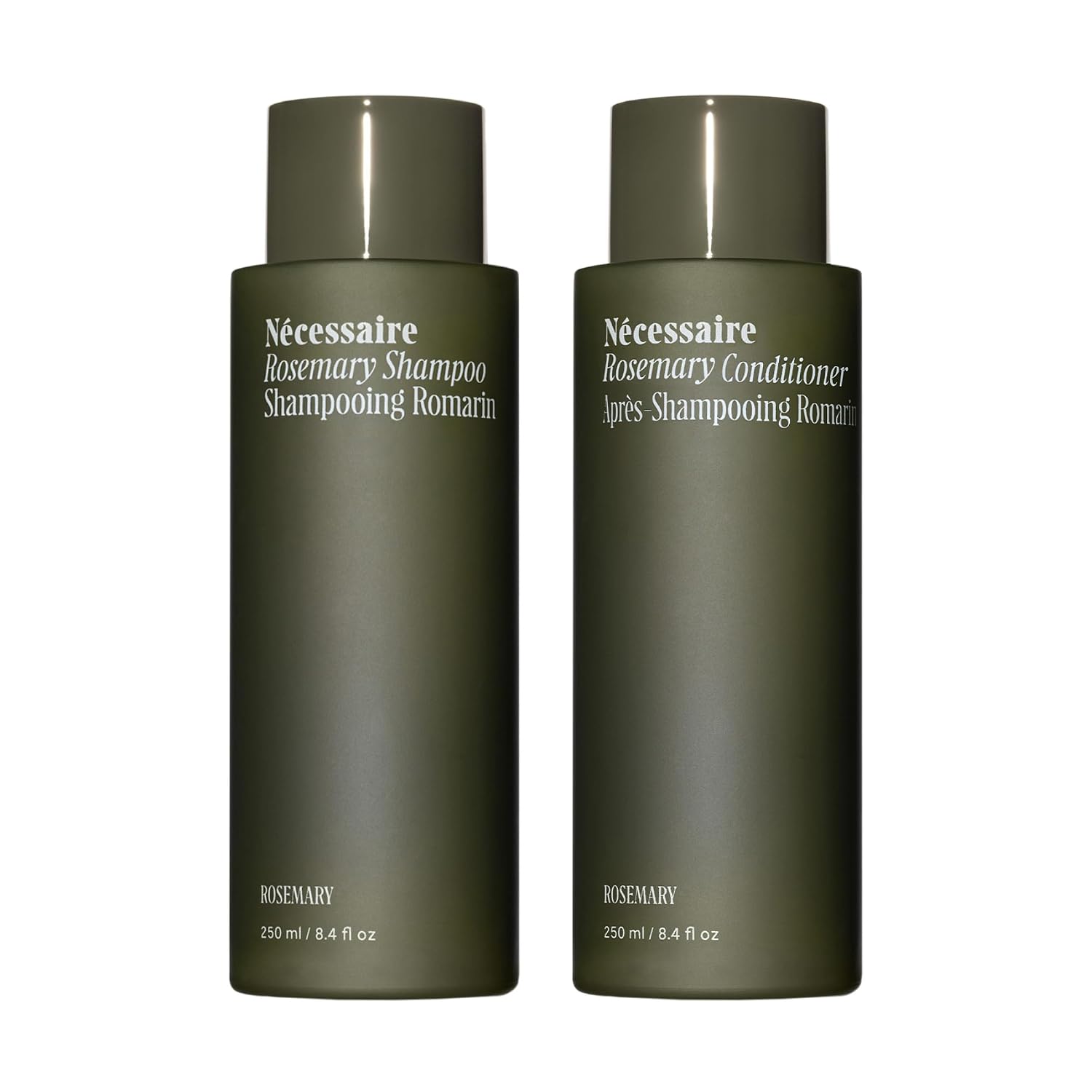 Nécessaire Rosemary Hair Duo | Multi-Protein Strengthening Rosemary Shampoo And Conditioner Set For Thinning Hair. For Women + Men. Free Of Sulfates. Color-Safe. 250 Ml / 8.4 Oz