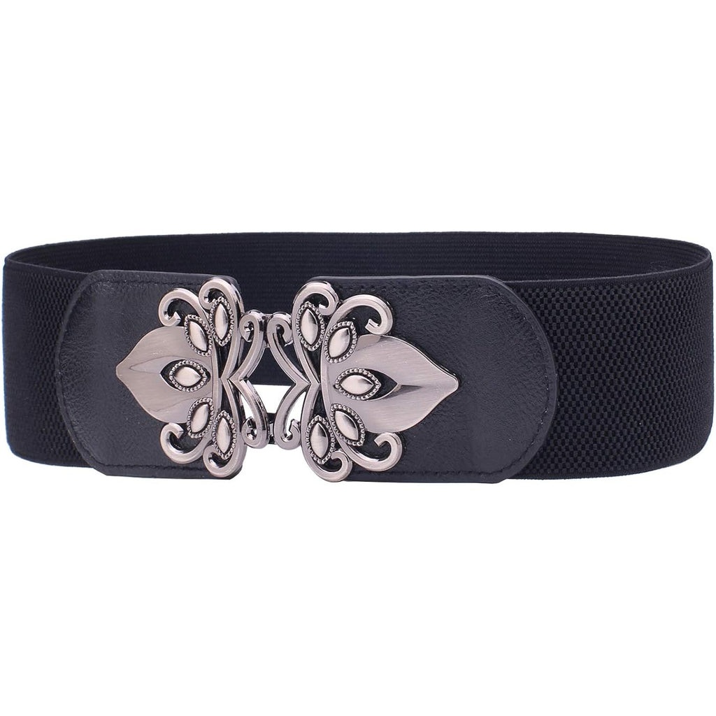 Womens Vintage Wide Elastic Stretch Waist Belt Retro Cinch Belt